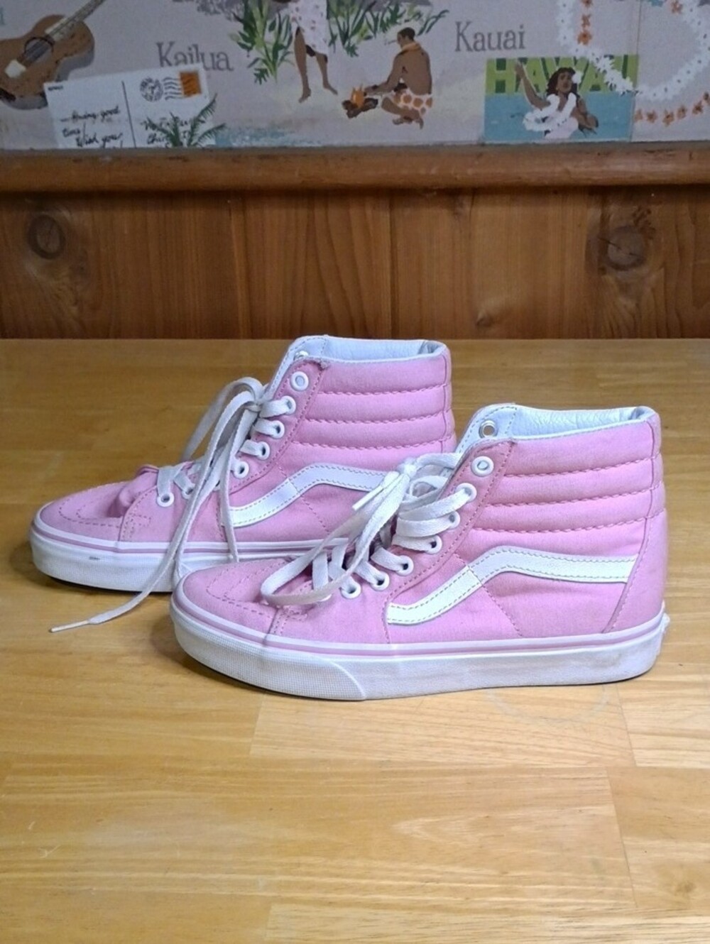 Vans Pink High-Top Women’s Sneakers - Picture 3 of 9
